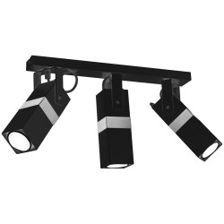 VIDAR BLACK/CHROME Ceiling Lamp 3xGU10