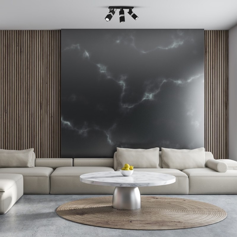 VIDAR BLACK/CHROME Ceiling Lamp 3xGU10