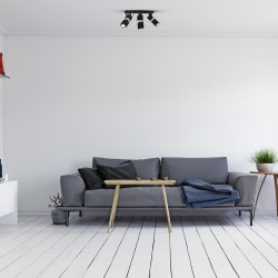 VIDAR BLACK/CHROME Ceiling Lamp 3xGU10