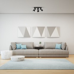 VIDAR BLACK/CHROME Ceiling Lamp 3xGU10