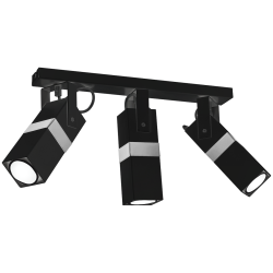 VIDAR BLACK/CHROME Ceiling Lamp 3xGU10