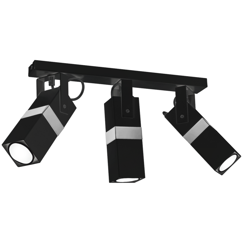 VIDAR BLACK/CHROME Ceiling Lamp 3xGU10