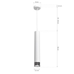 Dani White / Chrome Hanging Lamp 1xGU10 Dani White / Chrome Hanging Lamp 1xGU10