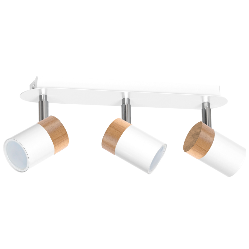 Lampa sufitowa Joker 3xGU10 Biały/Drewno