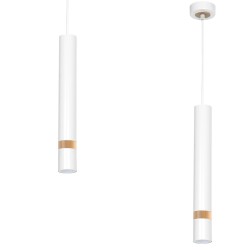 JOKER WHITE/WOOD Pendant Lamp 1xGU10