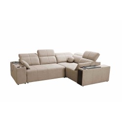 Milano II Corner Sofa with Sleeping Function – Woven Fabric, Verita 28 Verita 09