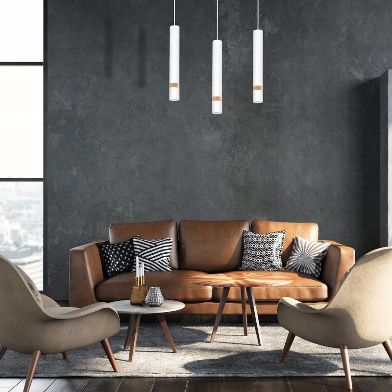 Joker White / Wood Hanging Lamp 3xGU10