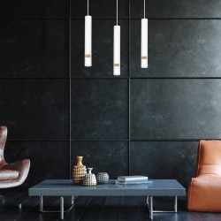 Lampa wisząca Joker Biały / Drewno 3xGU10