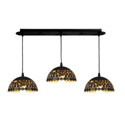 Lámpara colgante LISA BLACK 3xE27