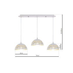 Lampa wisząca Lisa Biały 3xE27 Lampa wisząca Lisa Biały 3xE27