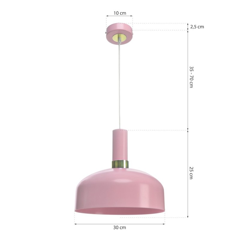 Lampa wisząca MALMO PINK 1xE27 Lampa wisząca MALMO PINK 1xE27