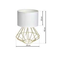 LUPO WHITE/GOLD Floor Lamp 1xE27 LUPO WHITE/GOLD Floor Lamp 1xE27
