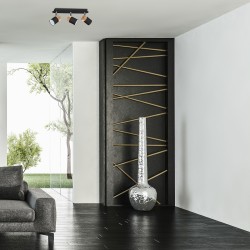 Lampa sufitowa JOKER BLACK/WOOD 3xGU10