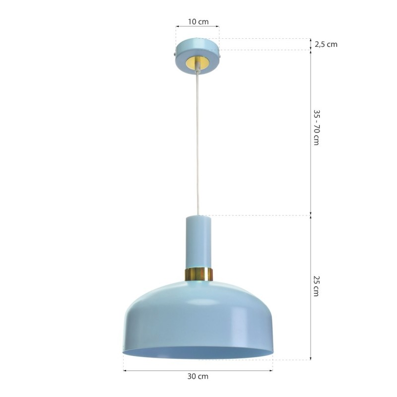 MALMO BLUE Hanging Lamp 1xE27 MALMO BLUE Hanging Lamp 1xE27