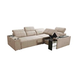 Milano II corner sofa with sleeping function – Woven, Verita 09 Verita 09