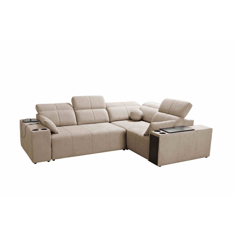 Milano II corner sofa with sleeping function – Woven, Verita 09 Verita 09