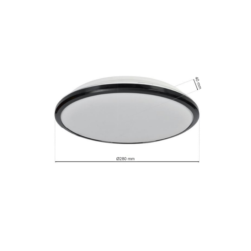 TERMA BLACK Ceiling Light 18W LED IP44 Ø280 mm TERMA BLACK Ceiling Light 18W LED IP44 Ø280 mm