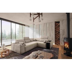 Ecksofa Milano II mit Schlaffunktion – Webstoff, Verita 09 Verita 09