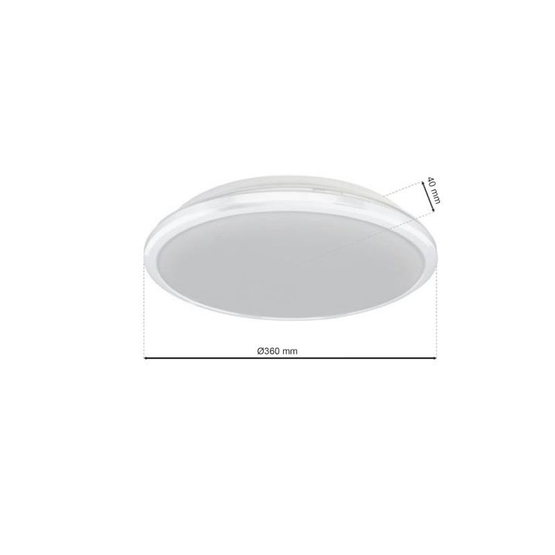 Plafon Terma Biały 24W LED IP44 Ø360 mm Plafon Terma Biały 24W LED IP44 Ø360 mm