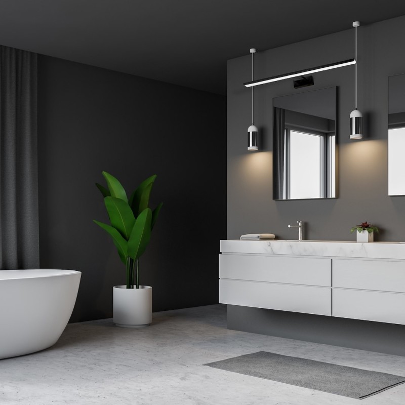 SHINE BLACK Wall Light 80cm 15W LED SHINE BLACK Wall Light 80cm 15W LED