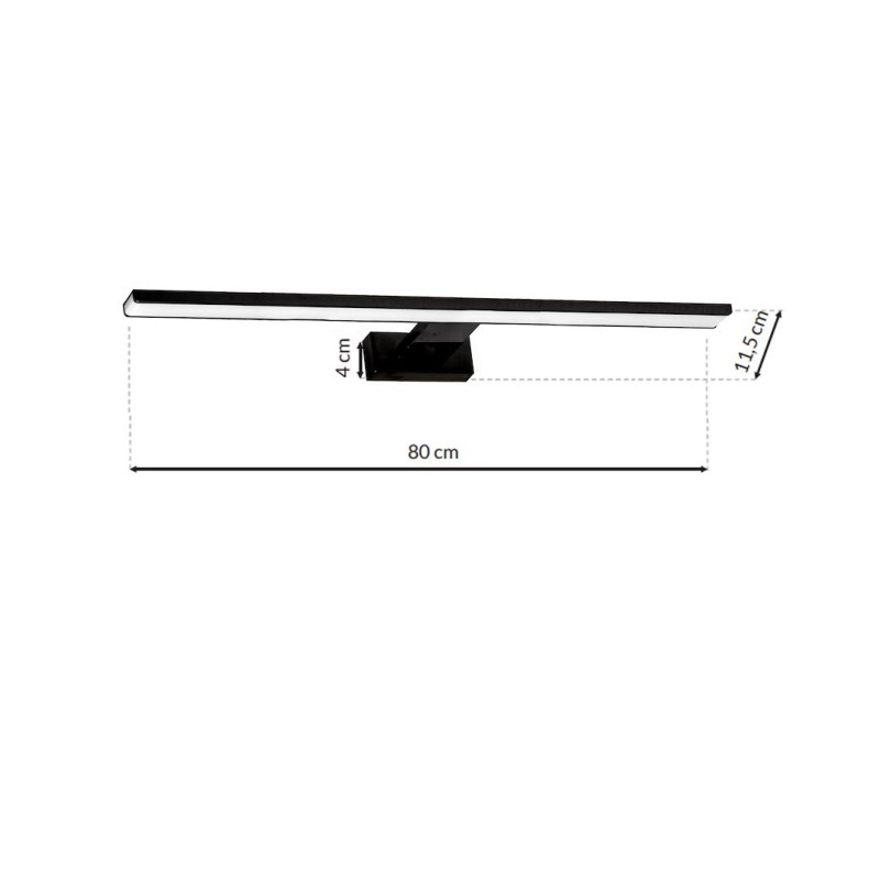 SHINE BLACK Wall Light 80cm 15W LED SHINE BLACK Wall Light 80cm 15W LED