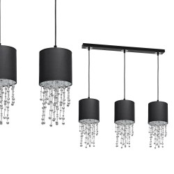 ALMERIA BLACK/CHROME Hanging Lamp 3xE27