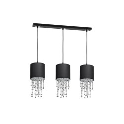 ALMERIA BLACK/CHROME Hanging Lamp 3xE27