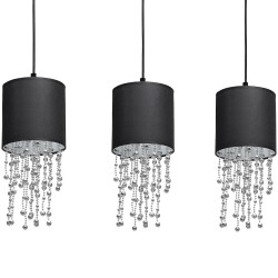 ALMERIA BLACK/CHROME Hanging Lamp 3xE27