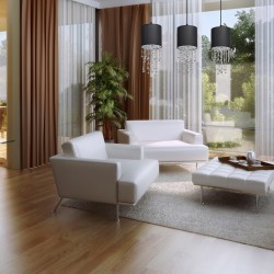 ALMERIA BLACK/CHROME Hanging Lamp 3xE27