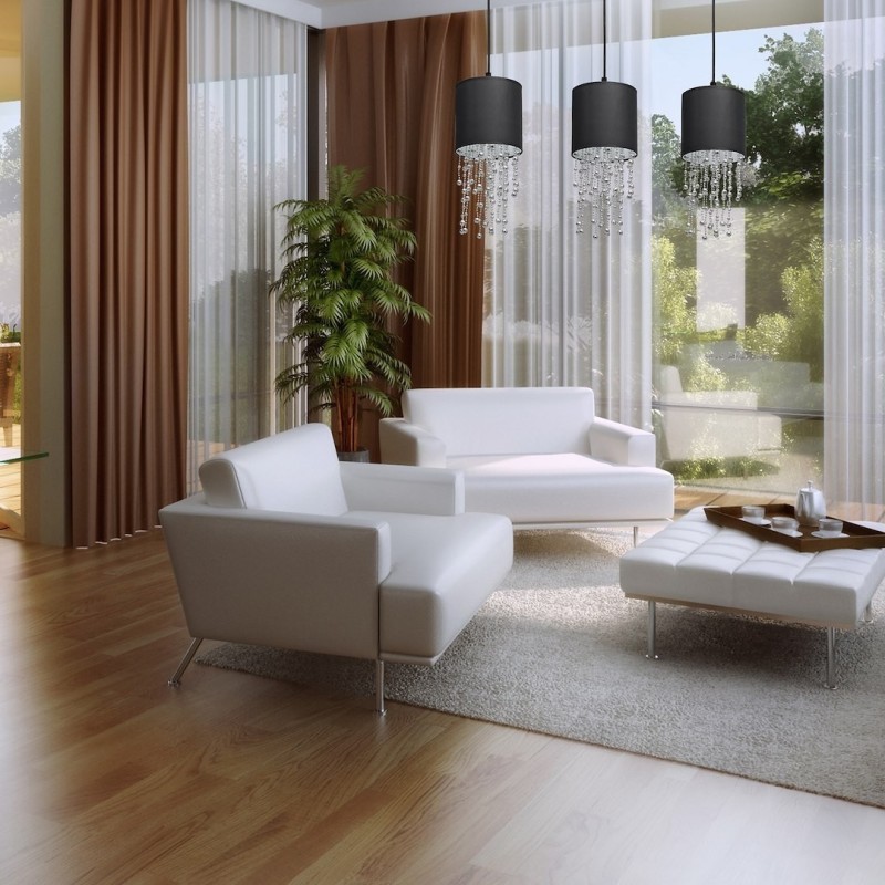 ALMERIA BLACK/CHROME Hanging Lamp 3xE27