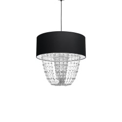 ALMERIA BLACK/CHROME Hanging Lamp 1xE27