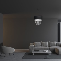 ALMERIA BLACK/CHROME Hanging Lamp 1xE27