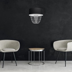 ALMERIA BLACK/CHROME Hanging Lamp 1xE27