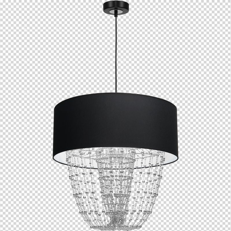ALMERIA BLACK/CHROME Hanging Lamp 1xE27