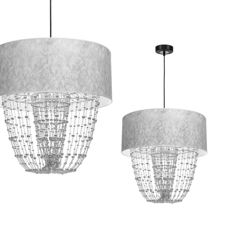 Lámpara colgante ALMERIA SILVER/BLACK 1xE27