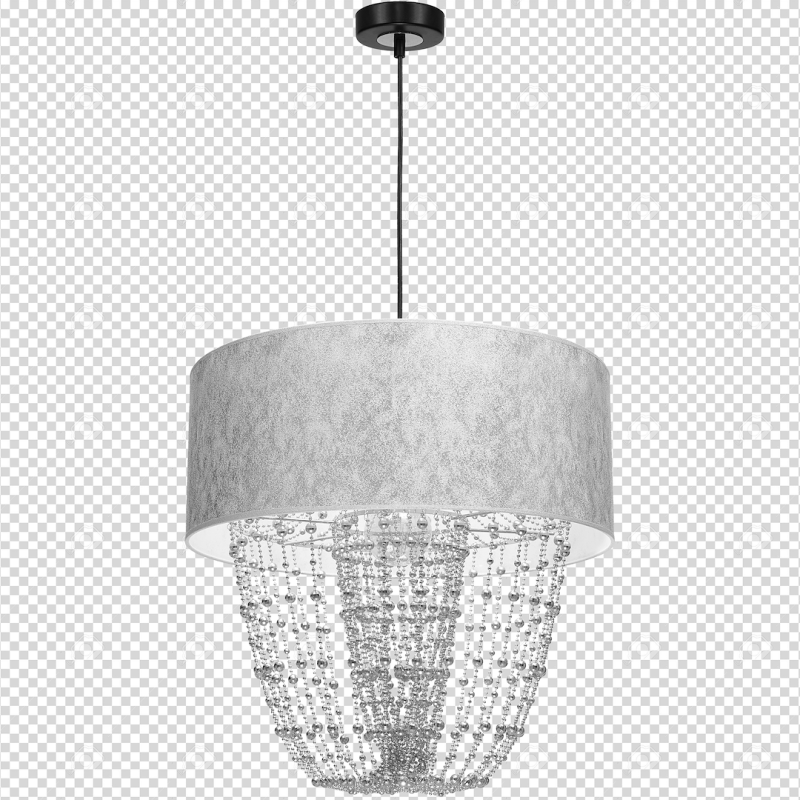 Lampa wisząca ALMERIA SILVER/BLACK 1xE27