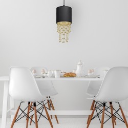 ALMERIA BLACK/GOLD Pendant Lamp 1xE27