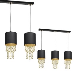 Lámpara colgante ALMERIA BLACK/GOLD 3xE27