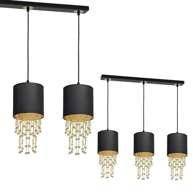 Lámpara colgante ALMERIA BLACK/GOLD 3xE27