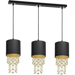 ALMERIA BLACK/GOLD Hanging Lamp 3xE27