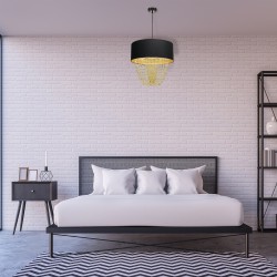 Lampa wisząca ALMERIA BLACK/GOLD 1xE27