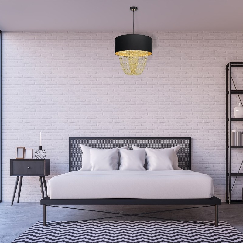 ALMERIA BLACK/GOLD Pendant Lamp 1xE27