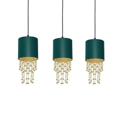 ALMERIA GREEN/GOLD Hanging Lamp 3xE27
