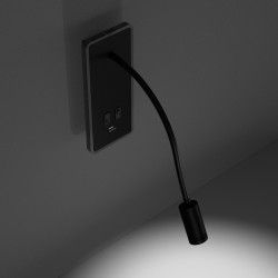 Нічна лампа BASE 8W+2W ЧОРНА Нічна лампа BASE 8W+2W ЧОРНА