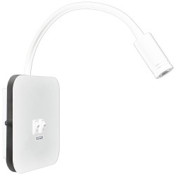 Lampka nocna BASE 8W+2W WHITE Lampka nocna BASE 8W+2W WHITE