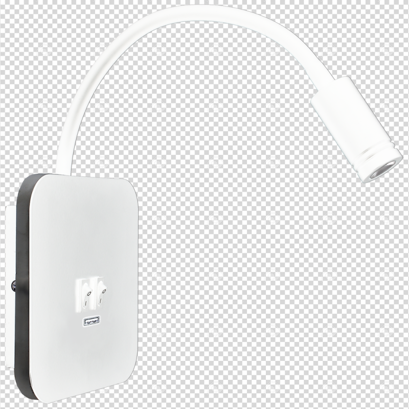 Lampka nocna BASE 8W+2W WHITE Lampka nocna BASE 8W+2W WHITE