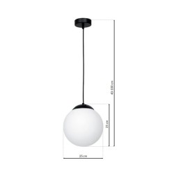 Lámpara colgante LIMA BLACK 1xE27 Lámpara colgante LIMA BLACK 1xE27