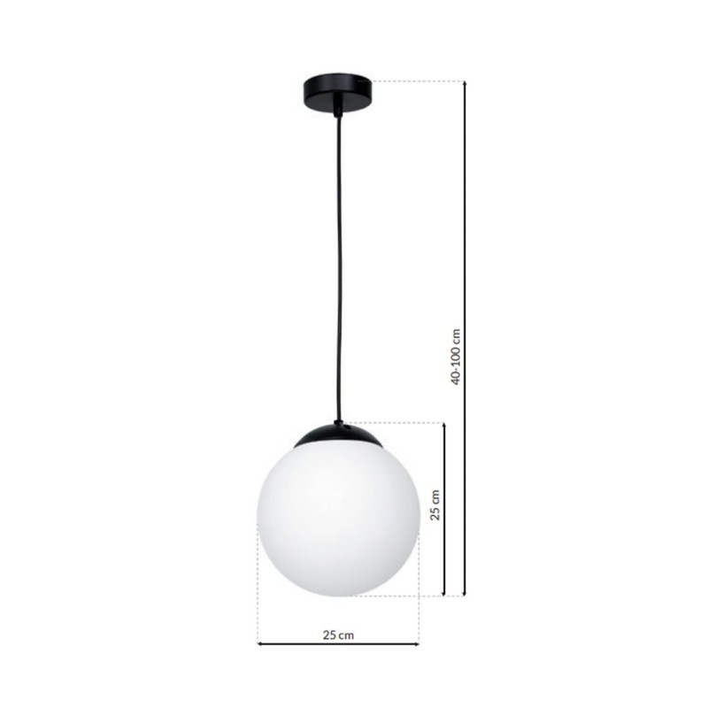 Lámpara colgante LIMA BLACK 1xE27 Lámpara colgante LIMA BLACK 1xE27
