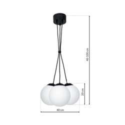 LIMA BLACK Hanging Lamp 3xE14 LIMA BLACK Hanging Lamp 3xE14
