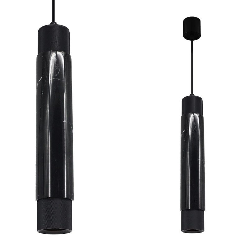 Lámpara colgante MARBLE BLACK 1xGU10